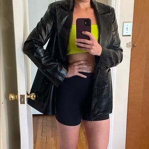 Faux Leather blazer